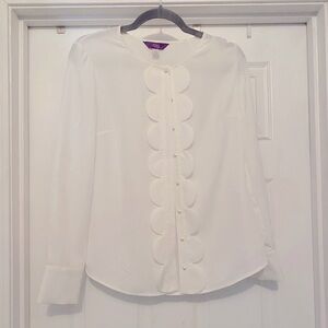 Scalloped detailed shirt for the office